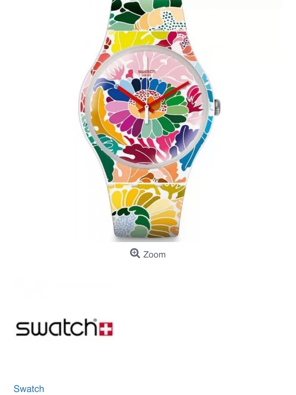 Swatch Colorful Floral & Fruit Silicone Watch Set - Pink, Red, Blue, Yellow - Picture 10 of 14
